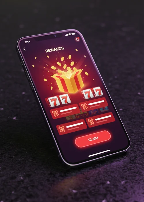 Gedetailleerde banner van de welkomstbonus bij B5 Casino, met 250% bonus tot €500 en 100 gratis spins, omringd door vrolijke gokkast symbolen.